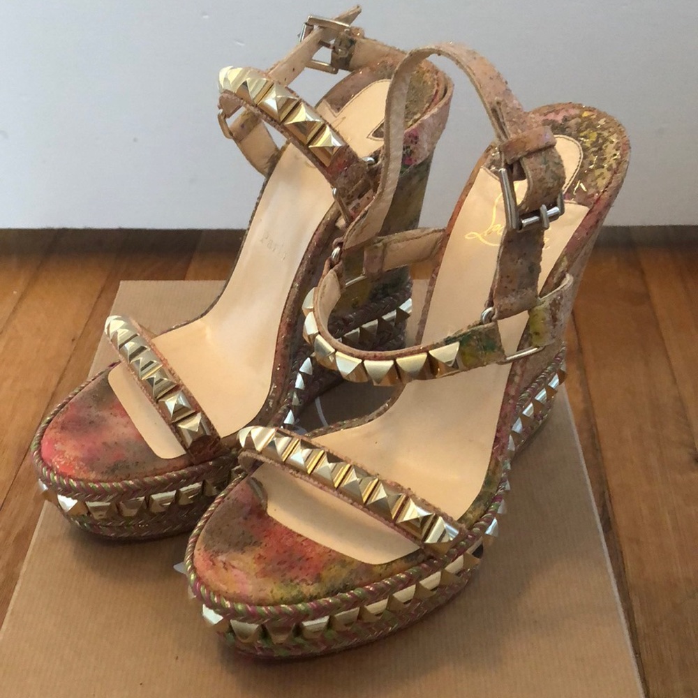 Christian louboutin, wedge heel